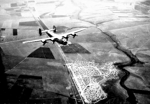 B-24 over 460th Base